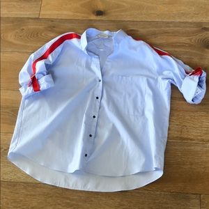 Zara shirt with contrasting ribbon